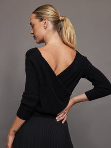 Carbon38 | Wrap Sweater | Black