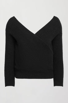 Carbon38 | Wrap Sweater | Black