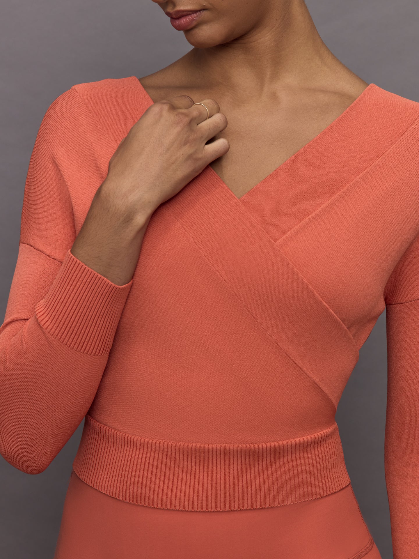 Cross Over Sweater | Burnt Sienna