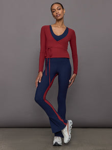 Long Sleeve Tie Top in Melt | Red Dahlia
