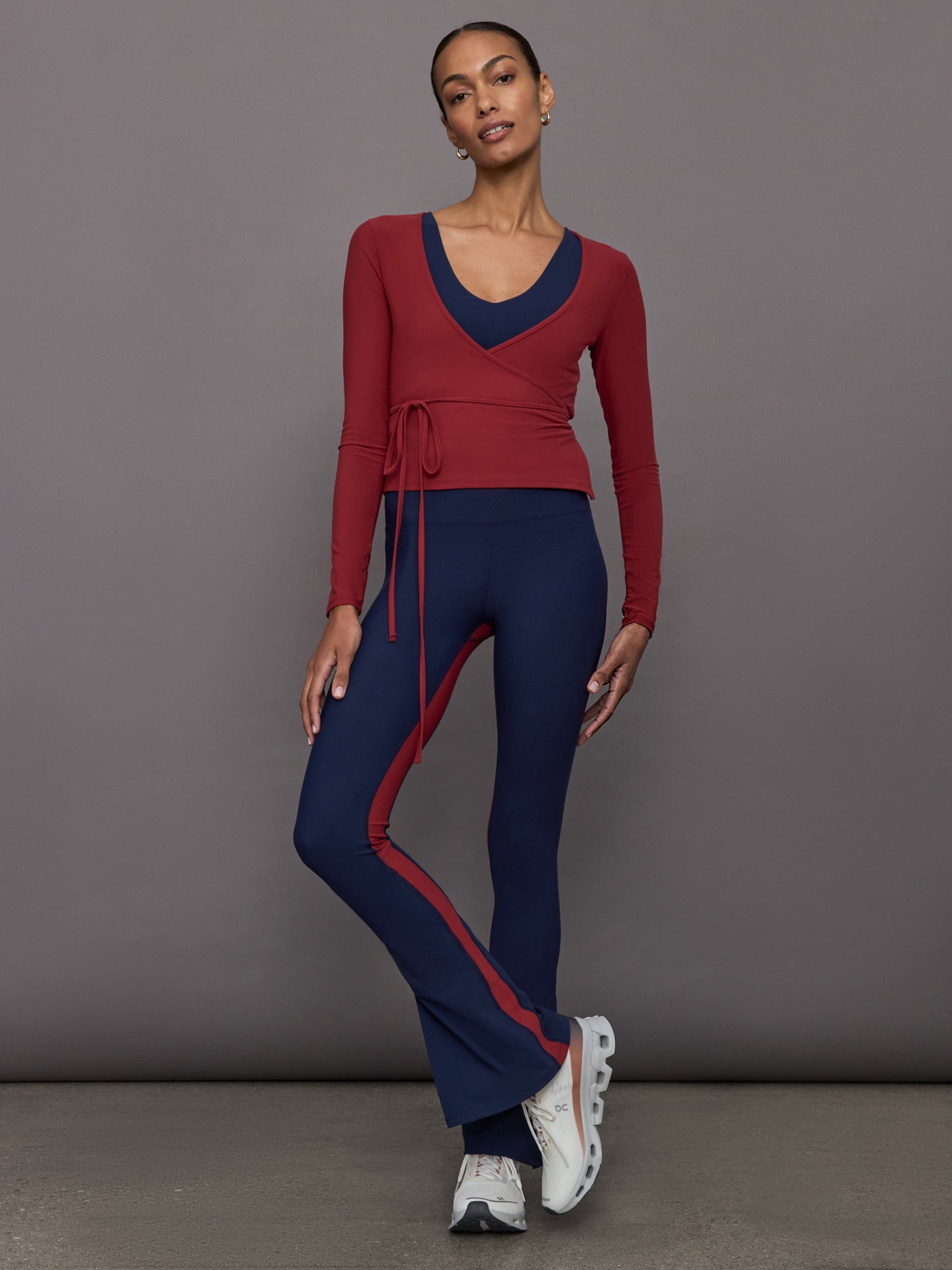 Long Sleeve Tie Top in Melt | Red Dahlia