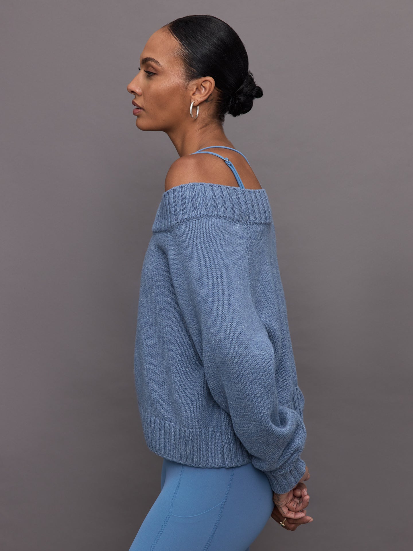 Carbon38 | Slouchy Off Shoulder Sweater | Heather Coronet
