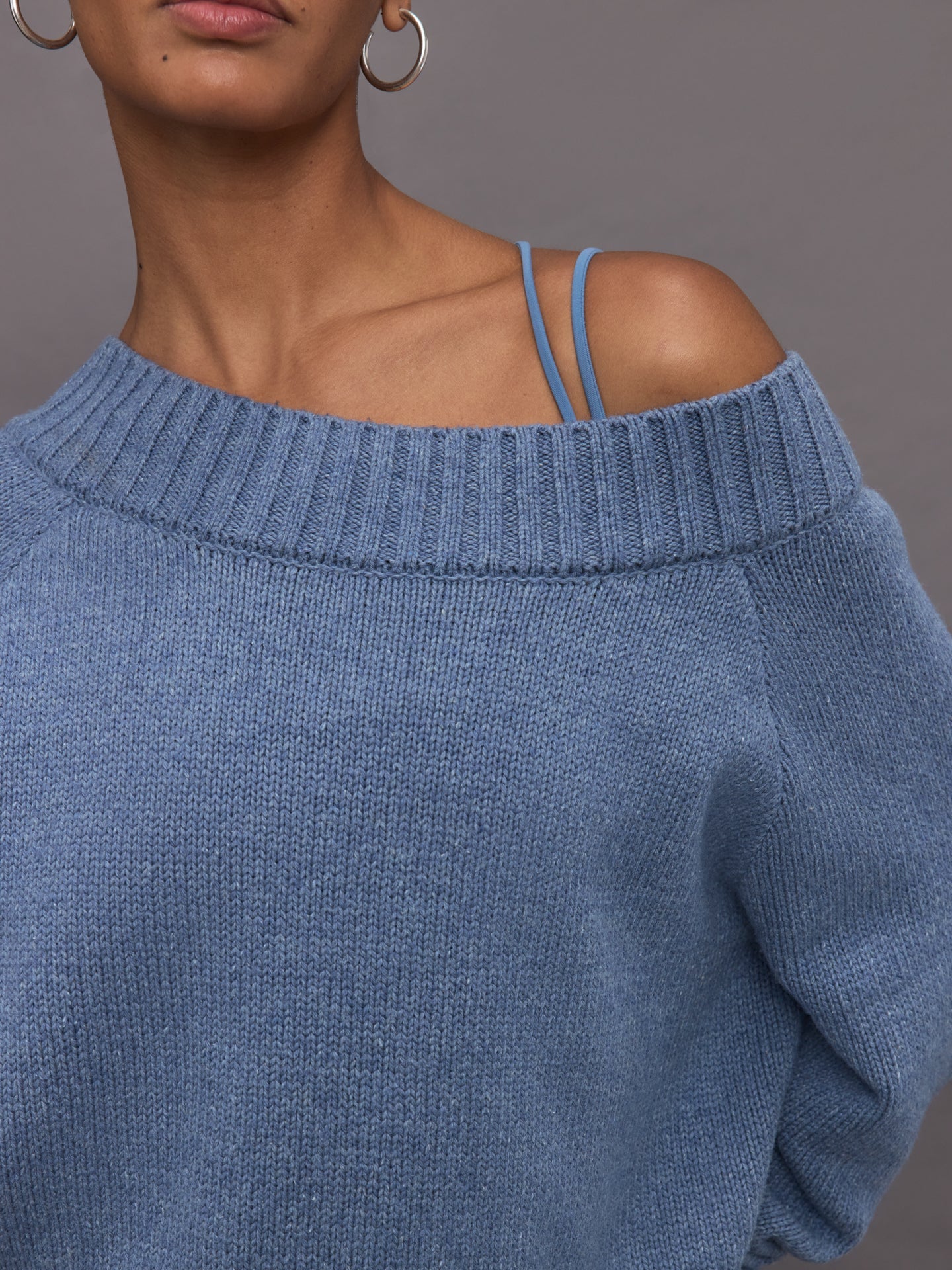 Carbon38 | Slouchy Off Shoulder Sweater | Heather Coronet