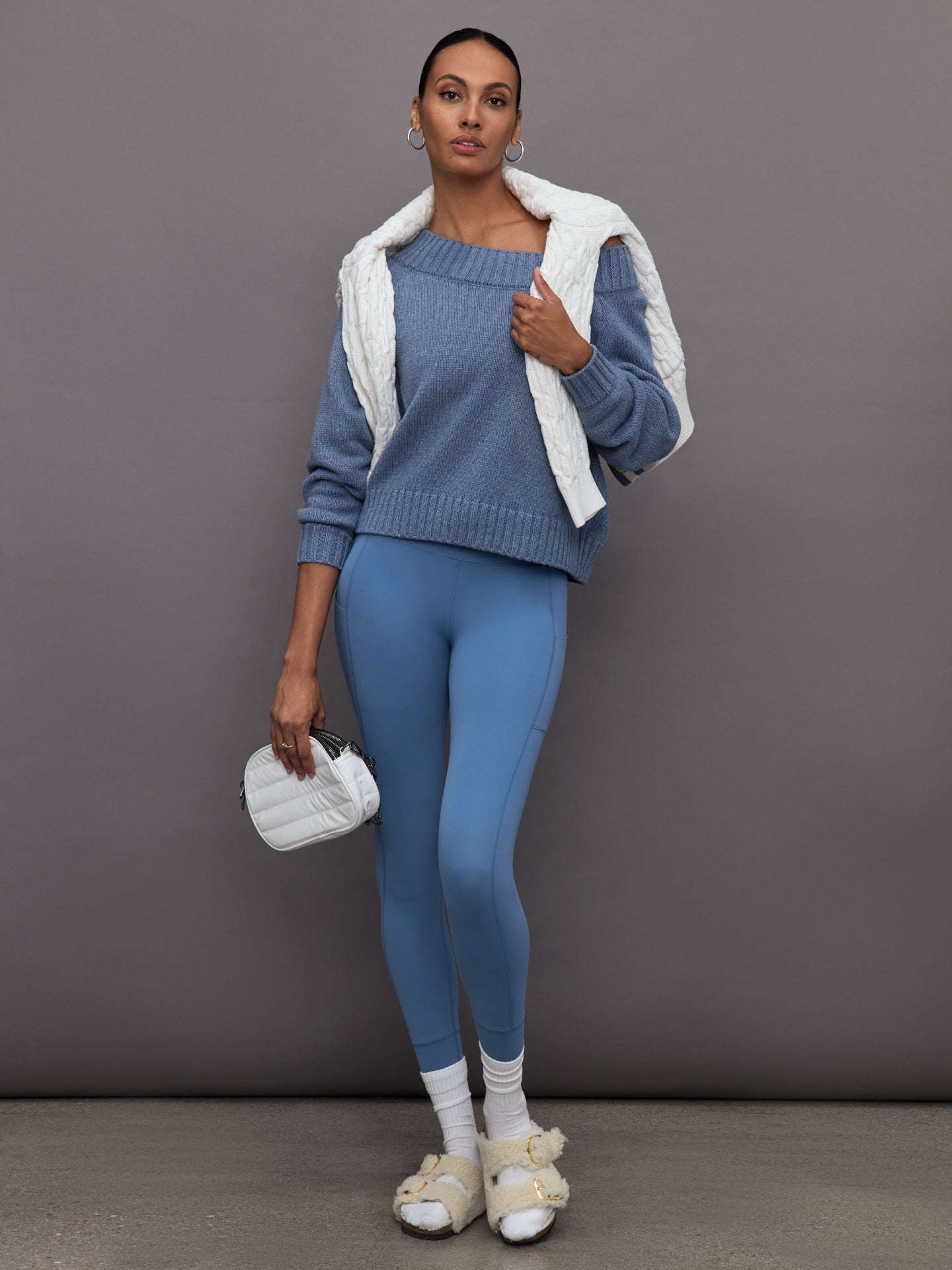 Carbon38 | Slouchy Off Shoulder Sweater | Heather Coronet
