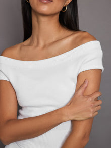Carbon38 | Short Sleeve Sweater | White
