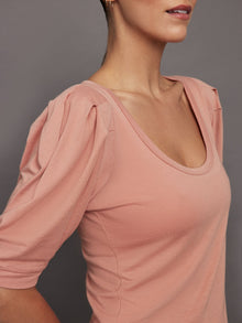 Puff Sleeve Tee | Muted Clay