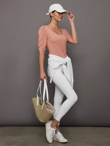 Puff Sleeve Tee | Muted Clay
