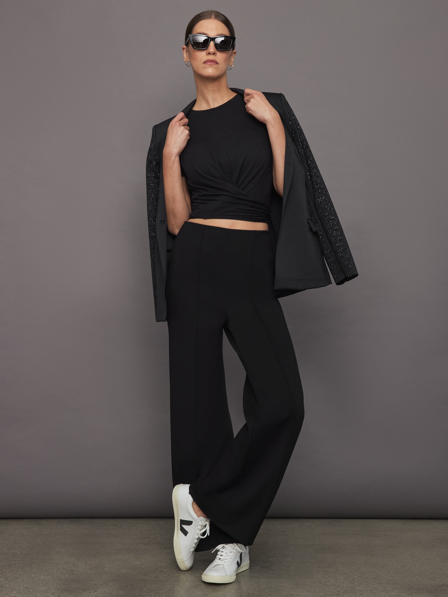 Carbon38 | Cap Sleeve Top | Black