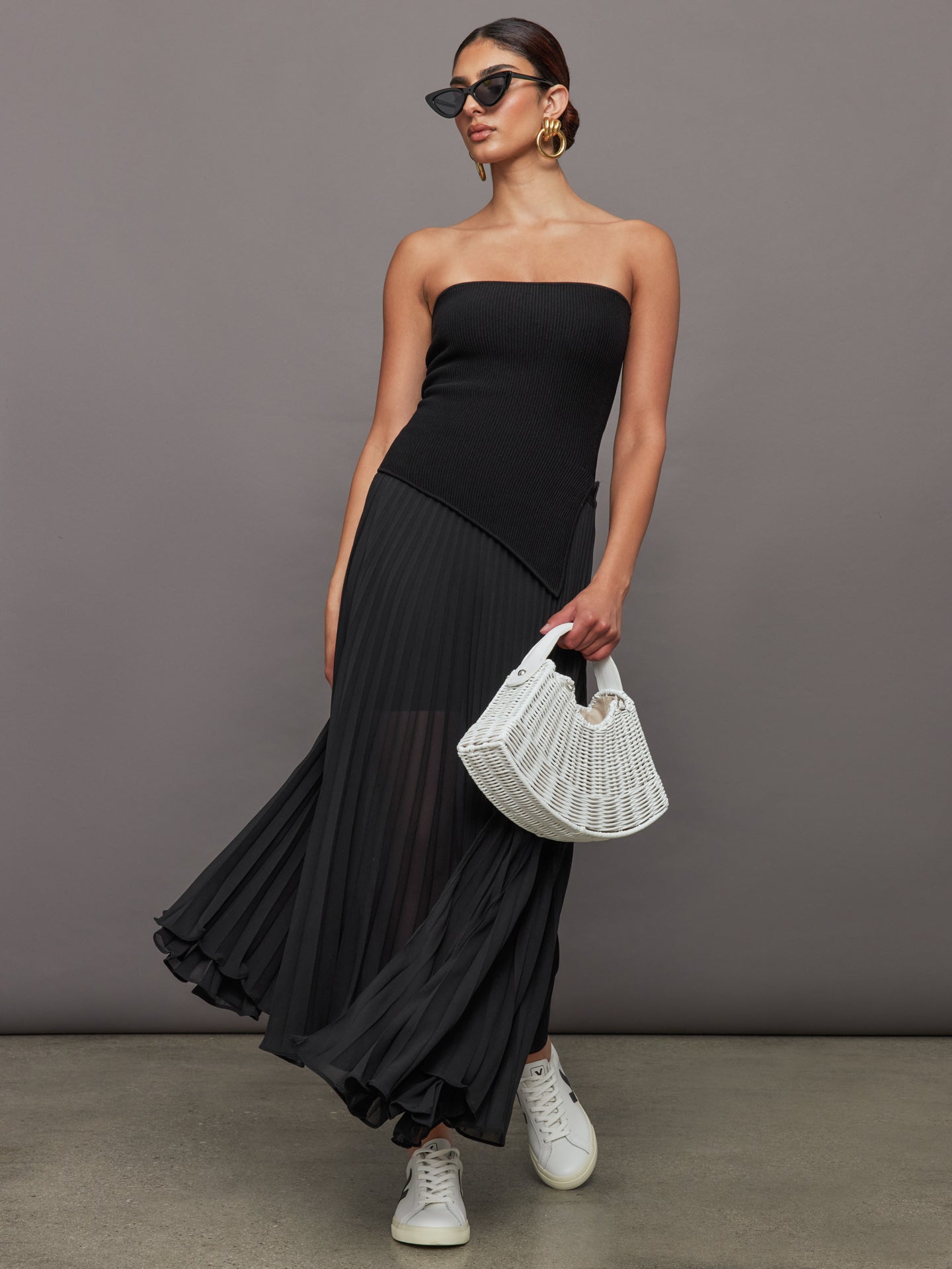 Carbon38 | Asymmetrical Sweater Top | Black