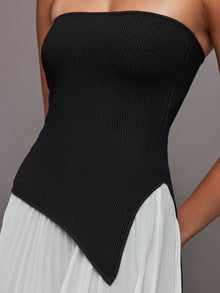 Carbon38 | Asymmetrical Sweater Top | Black