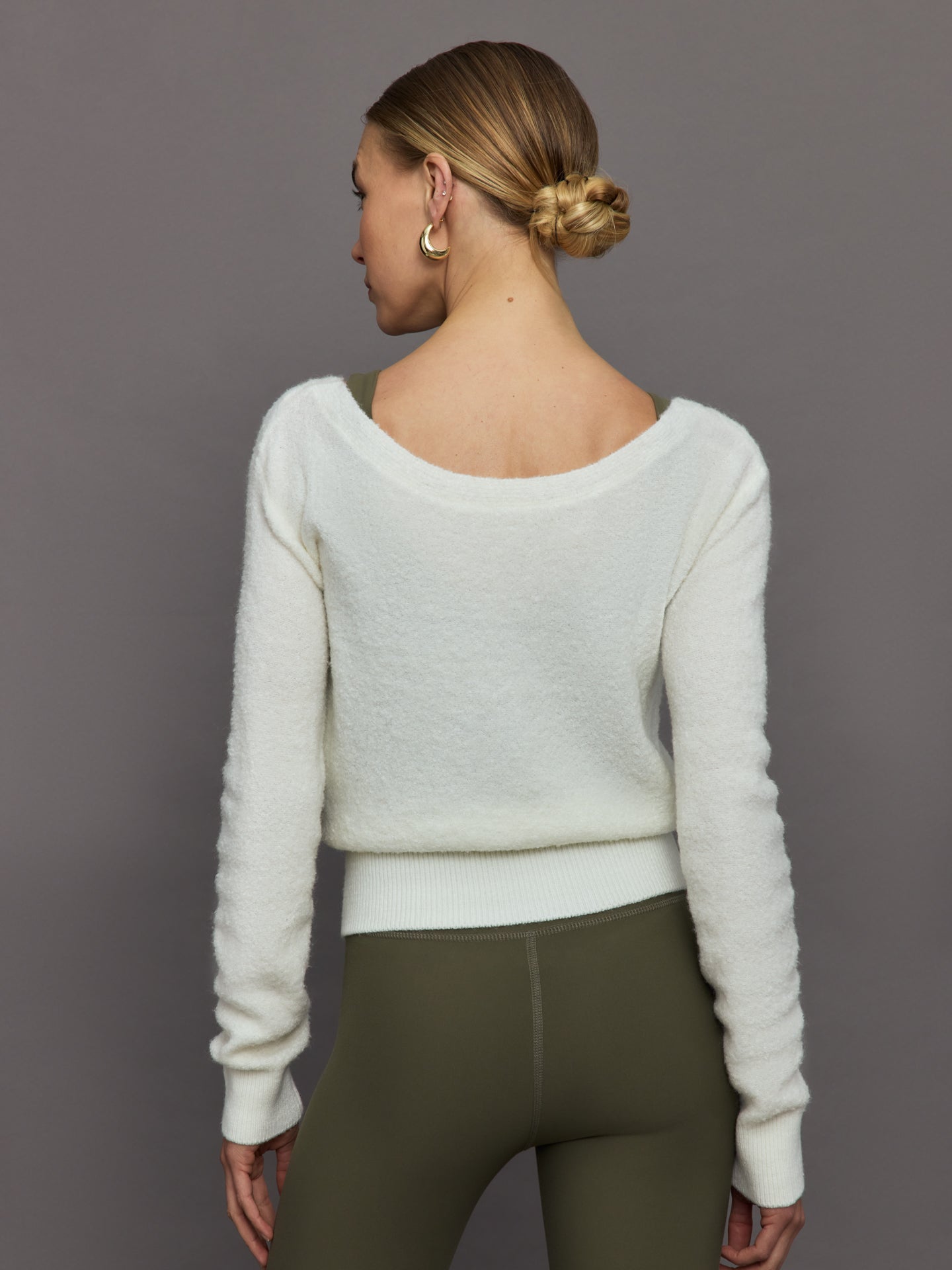 Carbon38 | Reversible Boucle Sweater | Off White