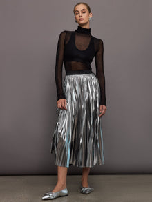 Sheer Turtleneck Sweater | Black