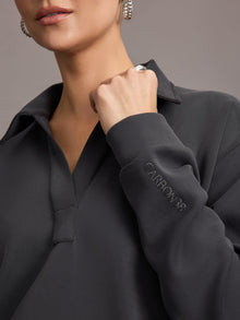 Logo Sweatshirt in Modal Luxe | Faded Black