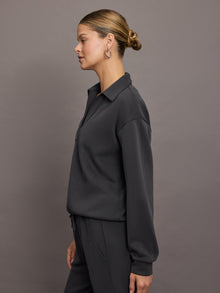 Logo Sweatshirt in Modal Luxe | Faded Black