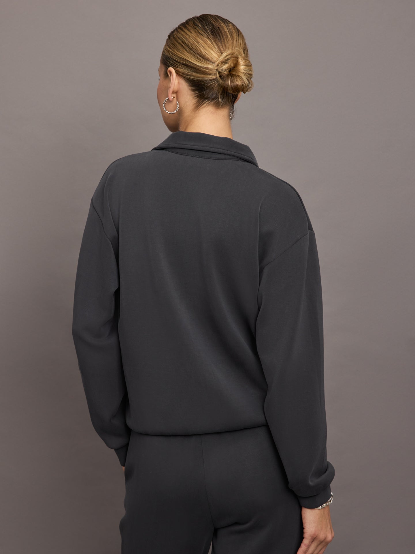 Logo Sweatshirt in Modal Luxe | Faded Black