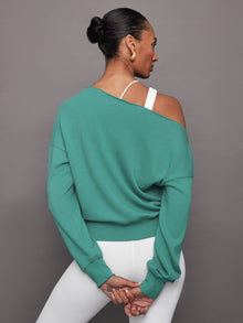 Carbon 38 | Off Shoulder Sweatshirt In French Terry | Slushy