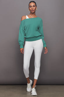 Carbon 38 | Off Shoulder Sweatshirt In French Terry | Slushy