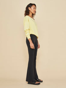 Off Shoulder Sweatshirt in French Terry | Butter Yellow