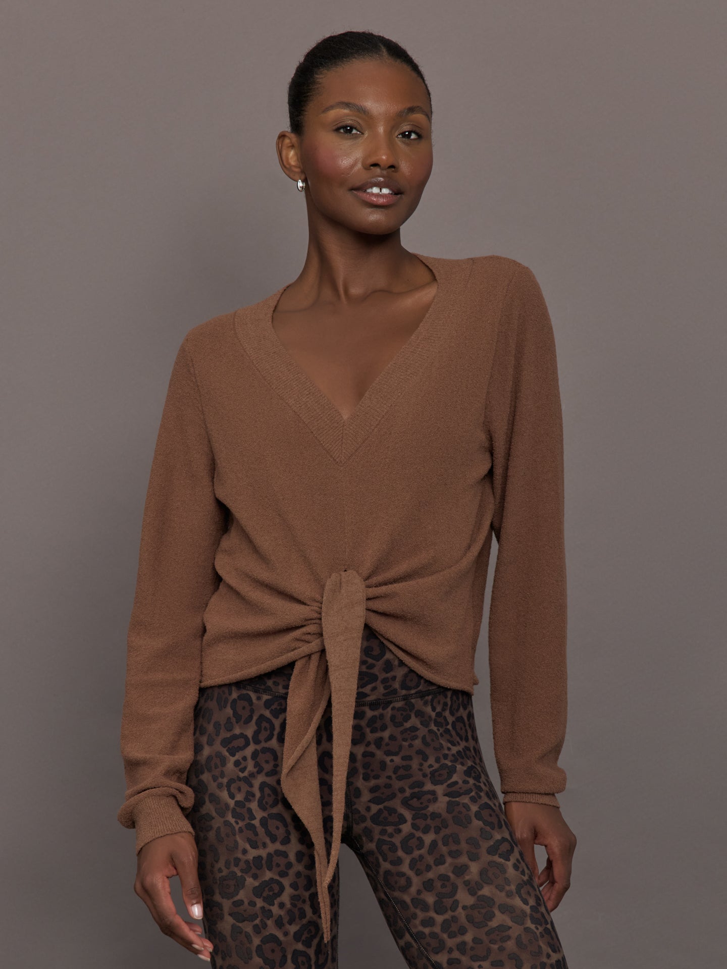 Knot Front Sweater | Cocoa