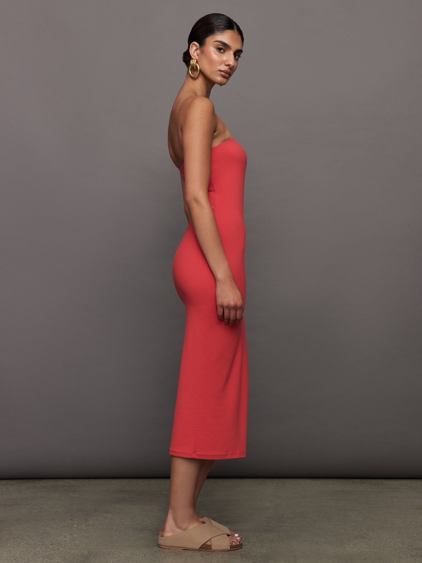 Carbon38 | Strapless Dress in Melt | Tomato
