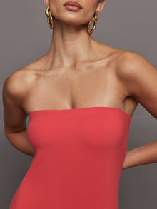 Carbon38 | Strapless Dress in Melt | Tomato