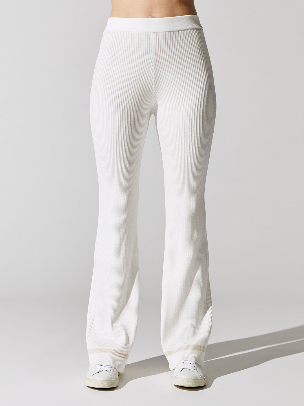 Sweater Pant | White/Tan