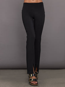 Carbon38 | Split Leg Pant in Scuba | Black