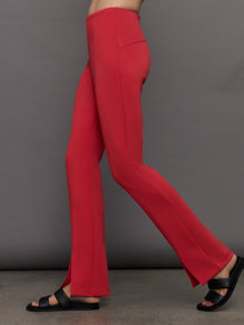 Carbon38 | Split Leg Pant in Scuba | Tomato