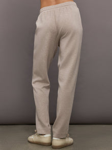 Carbon38 | Tapered Leg Jogger in Interlock | Taupe Heather