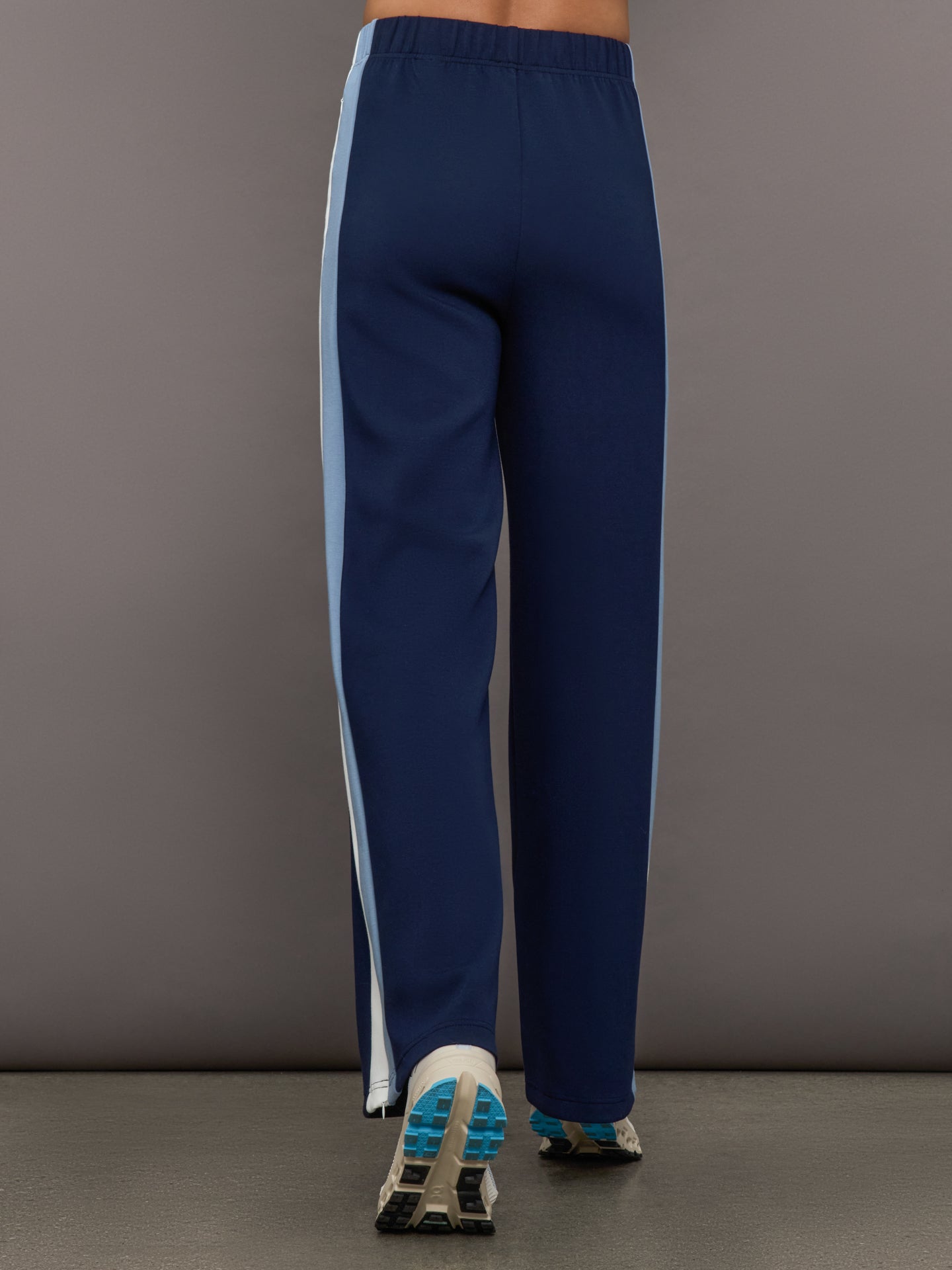 Wide Leg Track Pant in Scuba | Navy
