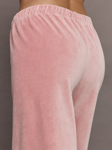 Carbon38 | Wide Leg Pant in Velour | Blush