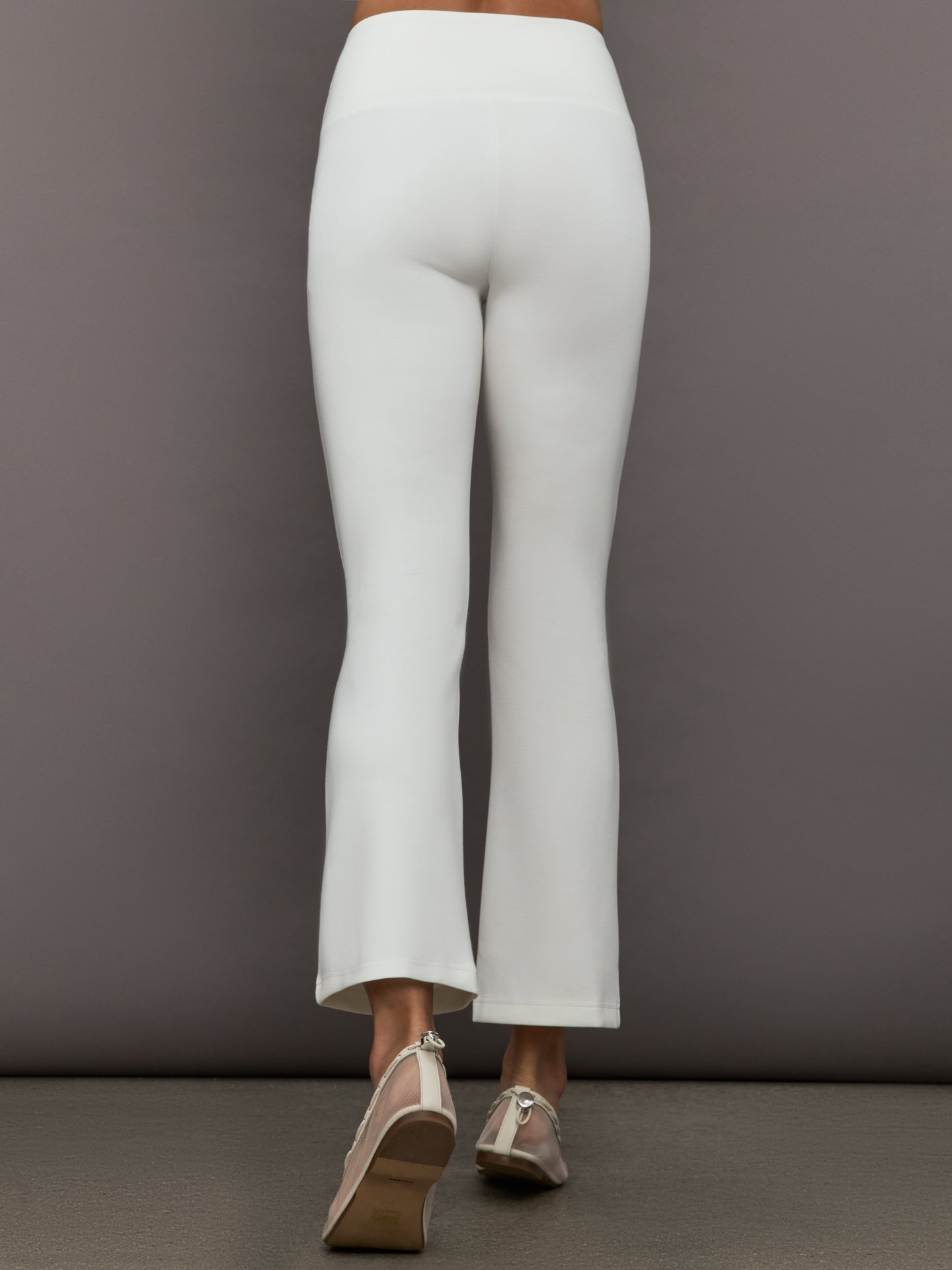 Kick Flare Pant in Scuba | White