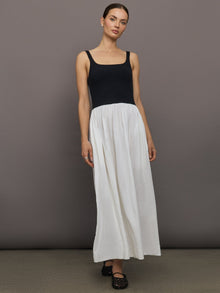 Linen and Melt Dress | Black/White