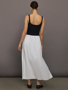 Linen and Melt Dress | Black/White