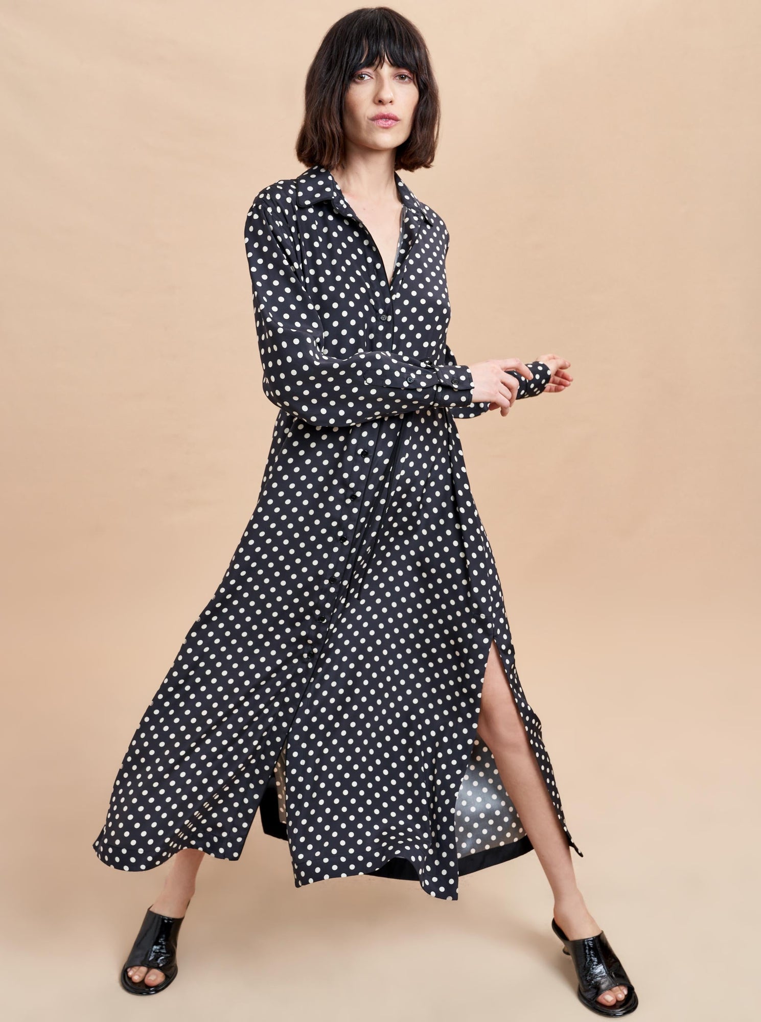 Carl Maxi Dress | Black x Ivory