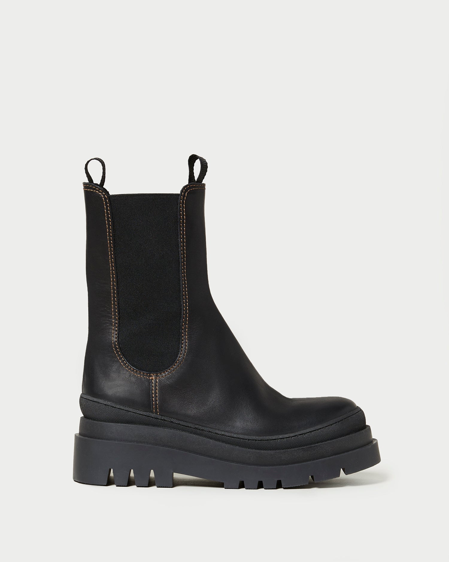 Carlota Chunky Lug Boot | Black/Black