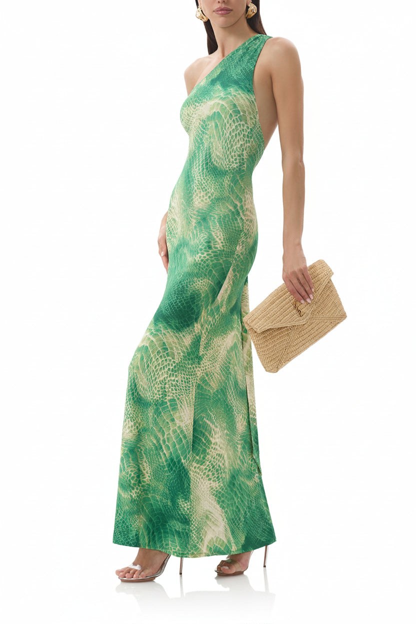 Carlotta Dress | Green Snake Carlotta Dress | Green Snake