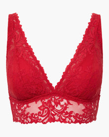 Red Bralette - Carmela Plunge Bralette
