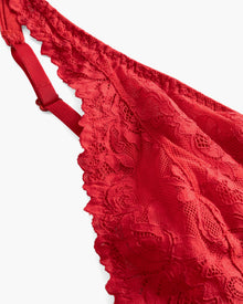 Red Bralette - Carmela Plunge Bralette
