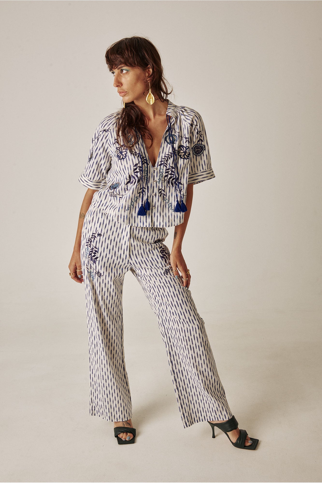 Lapis Pants | Ikat Blue