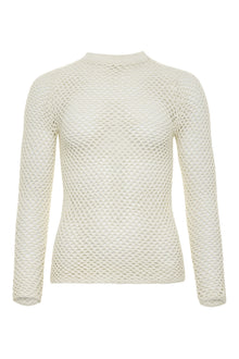 Long Sleeve Crochet Top | Natural