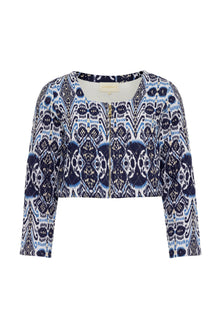 Aline Jacket | Ikat Blue