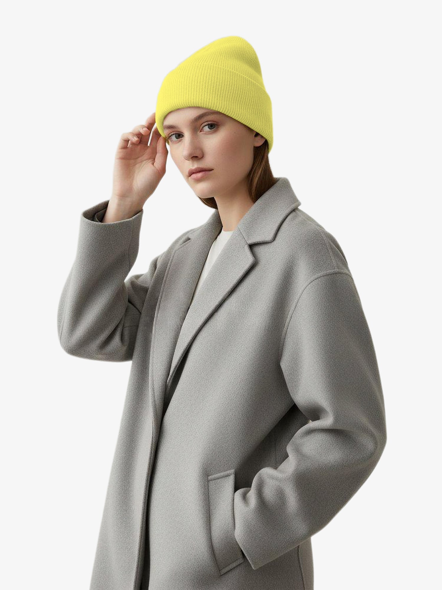 Merino Cuff Beanie - Mineral Yellow