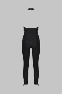 Jumpsuit with american collar - Nuit Infinie | Black