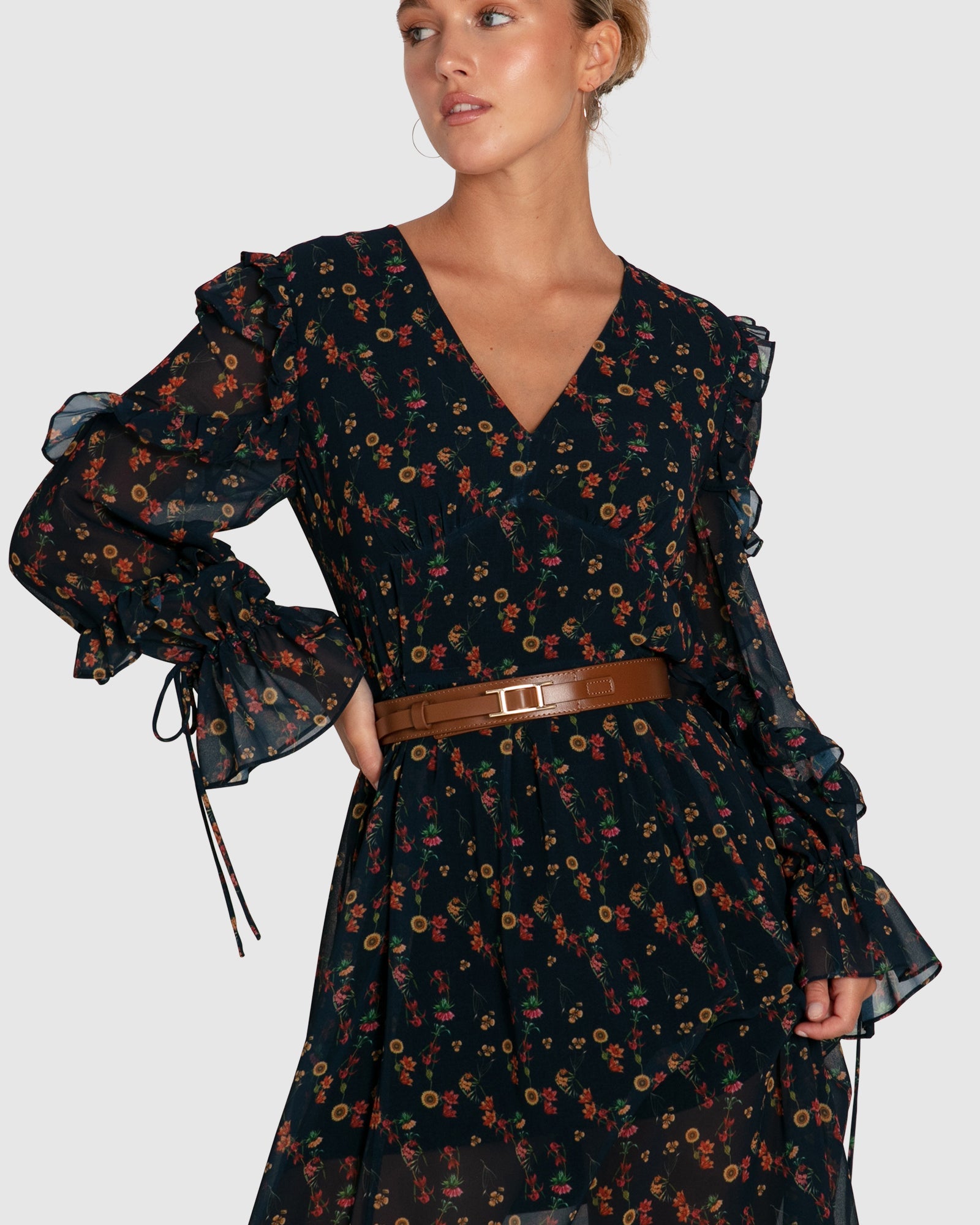 Women | Come As You Are Floral Maxi Dress | Navy
