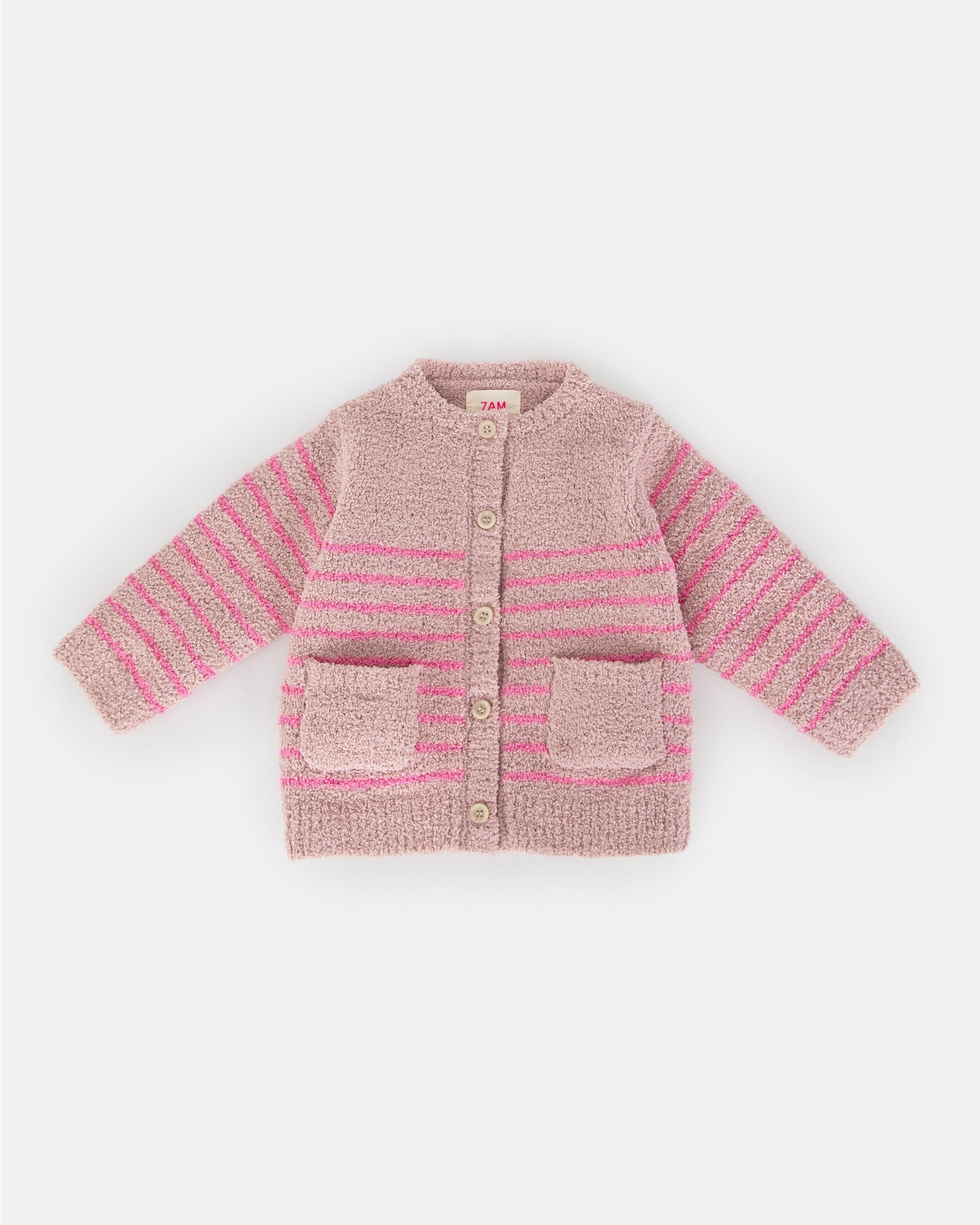 Camisole & Cardigan Set - Fuzzy | Ash Rose & Vivid Pink
