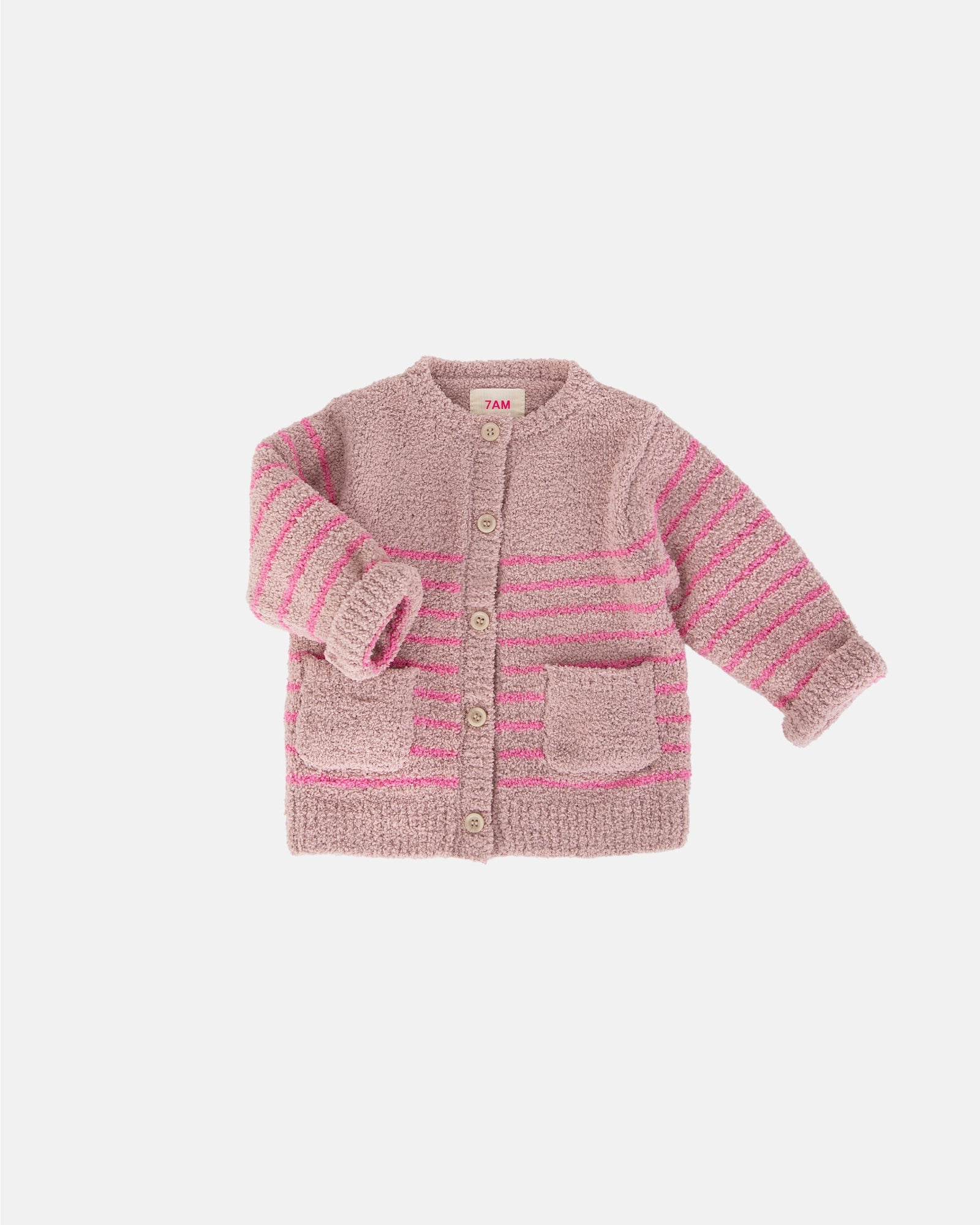 Camisole & Cardigan Set - Fuzzy | Ash Rose & Vivid Pink