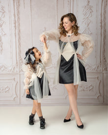 Women | The Paris Mom Dress | White x Black