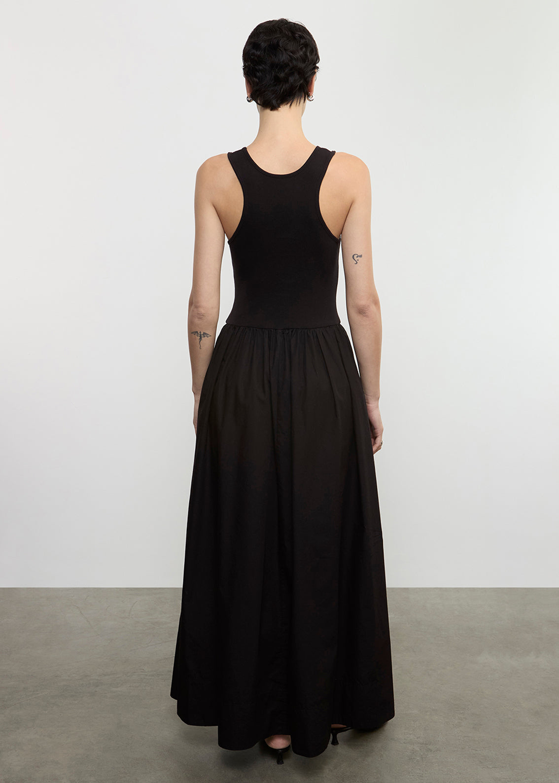 Cotton Resort Tank Dress | Black