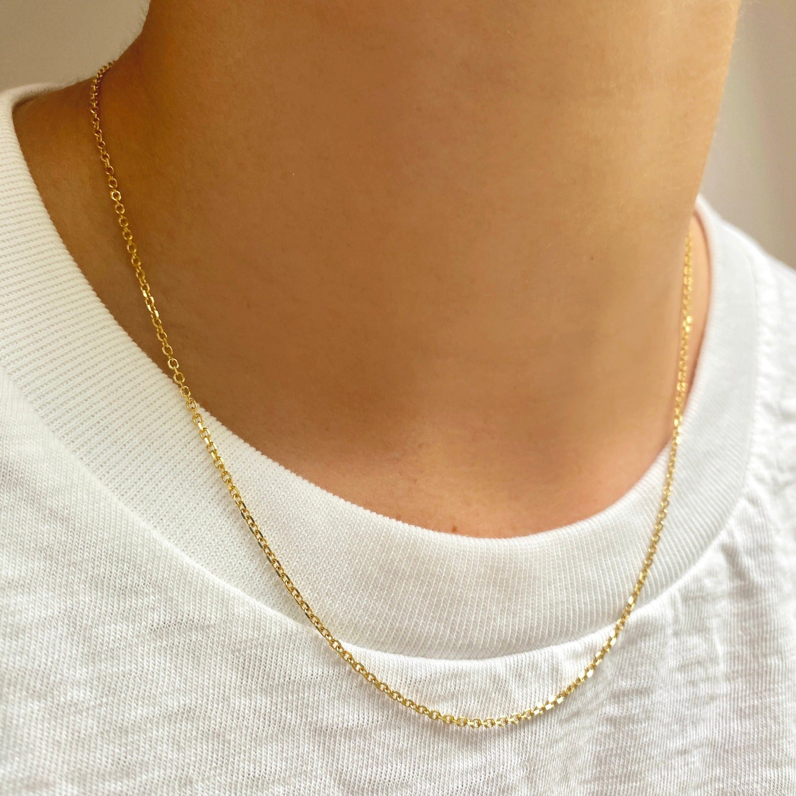 Diamond Cut Cable Chain Necklace